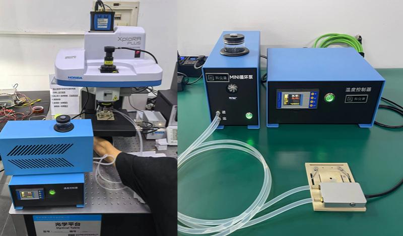 开放式帕尔贴冷热台搭配Horiba拉曼光谱仪