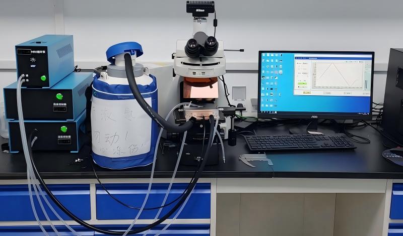 液氮冷热台搭配尼康Eclipse Ni-U 研究级荧光显微镜